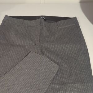 Lane Bryant Gray Pinstripe Capri Pants